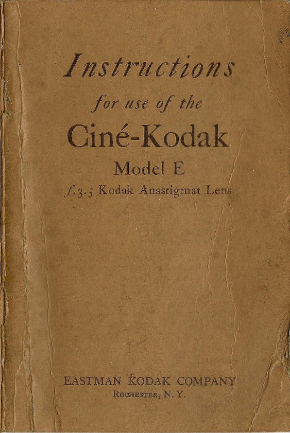 Kodak Model E Manual en