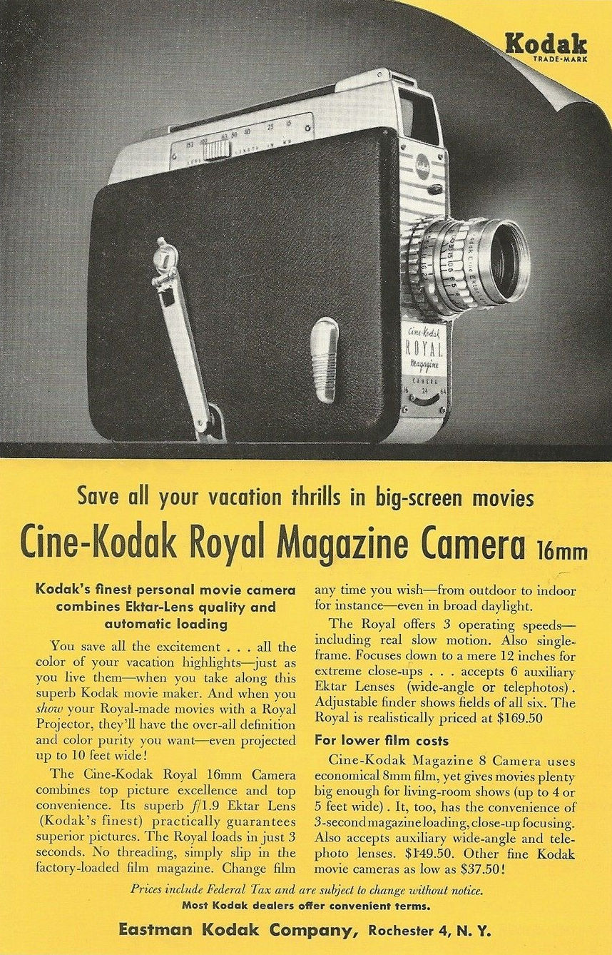 Ciné Kodak "Royal" - Ad 1955