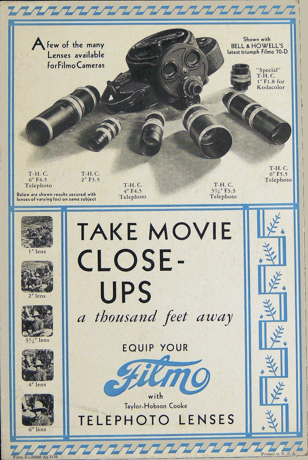 Filmo 70 D Ad 1929