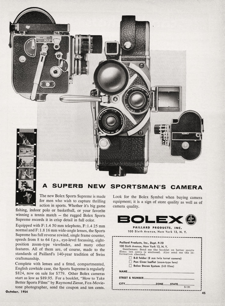 BOLEX H16 Non-reflex (Publicité 1954)