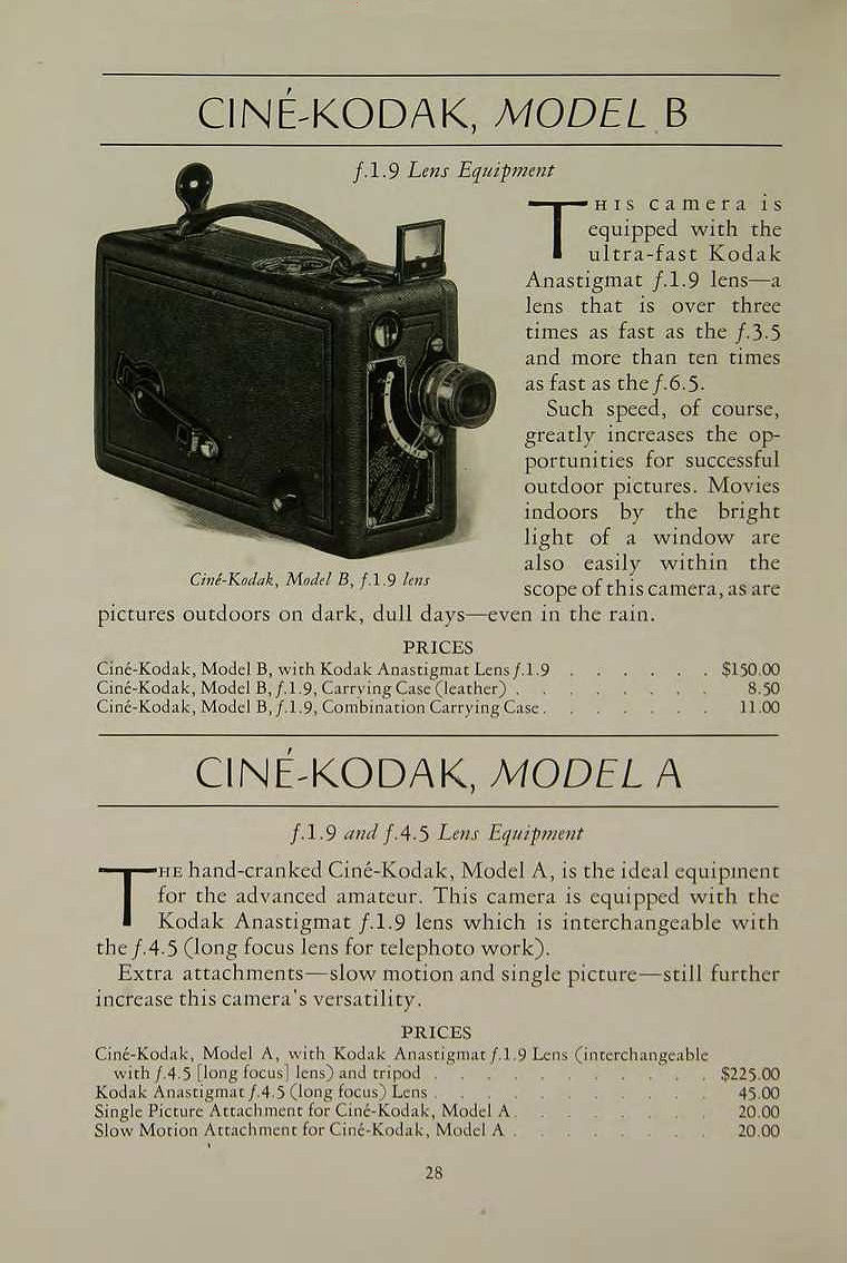 Cine Kodak Model B 19