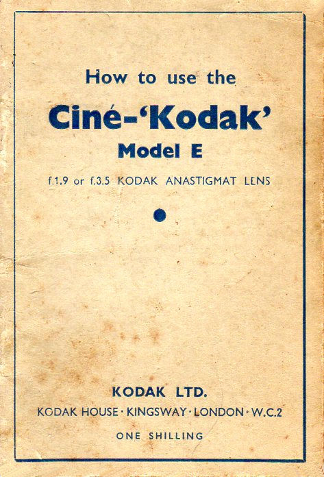 Cine Kodak Model E 35 19 Manual en
