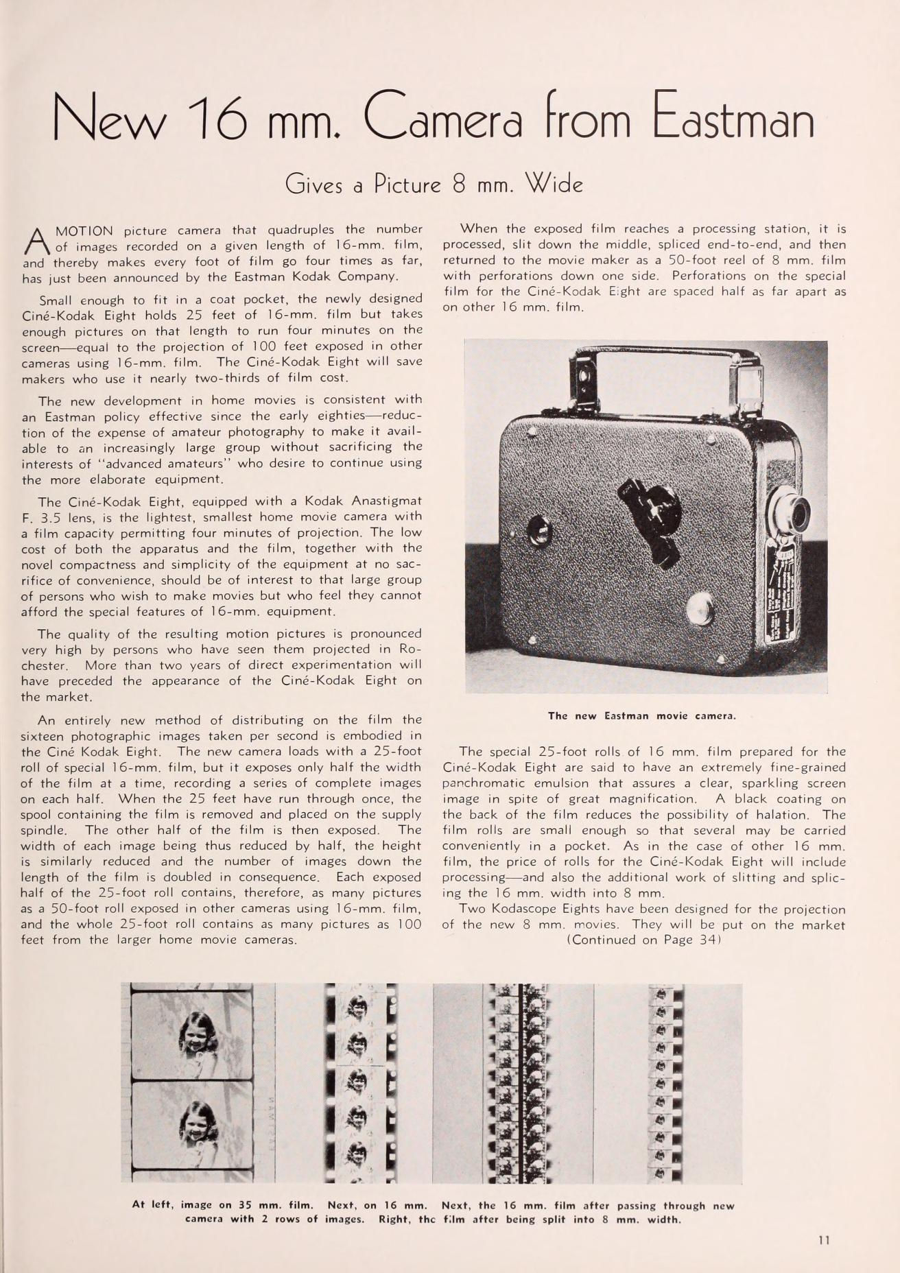Ciné Kodak 8 Model 60 - Publicité 1932