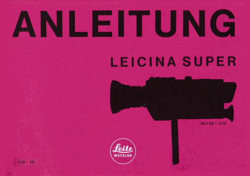 LEITZ Leicina Super - Manuel utilisateur (de)