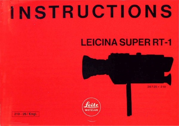 LEITZ Leicina Super RT1 - Manuel utilisateur
